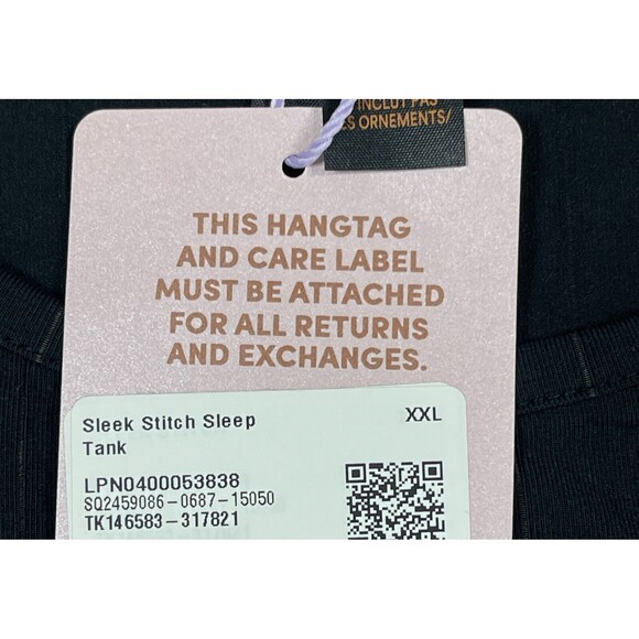 Savage X Fenty Sleep Tank Top Men 2XL Black Modal Round Neck Sleeveless Pullover - Picture 7 of 12